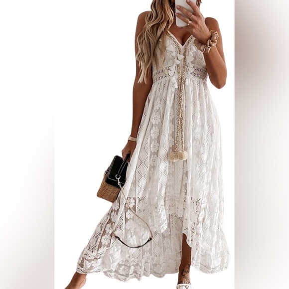 NWT Cupshe lace high-low maxi dress - size M - Picture 2 of 13